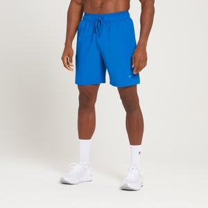 MP moške kratke hlače za trening z grafičnim motivom Linear Mark - true blue modra
