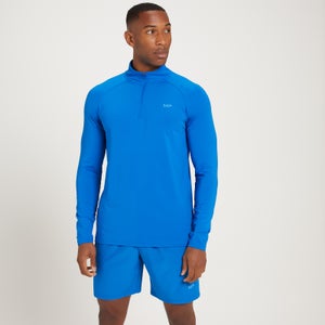 MP vīriešu sporta krekls ar 1/4 rāvējslēdzēju “Linear Mark Graphic” — Zils