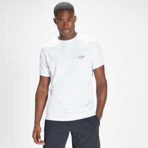 T-shirt a maniche corte sportiva con stampa MP Infinity Mark da uomo - Bianco