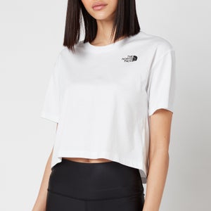 The North Face Women's Cropped Simple Dome Short Sleeve T-Shirt - TNF White