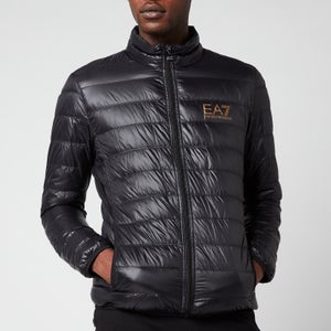 EA7 Men's Core Identity Lightweight Packable Jacket - Black/Gold