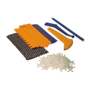 Fuginator Tile Grout Cleaning Brush Without Handle for Use in The Bathroom, Kitchen, and Rest of Household, Orange/Blue
