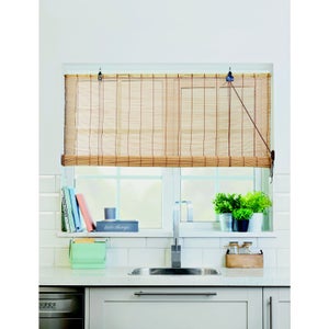 Brown Bamboo Roll Up Blind 180cm