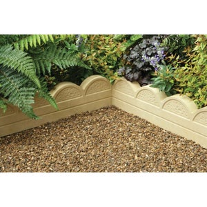 Stylish Stone Wave Top Edging 600mm - Gold (Full Pack)