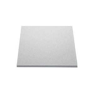 Stipple Ceiling Tiles - White - Coverage 2sq m - 8 Pack