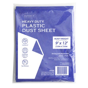 Monarch Heavy Duty Plastic Dust Sheet - Blue - 2.6m x 3.6m