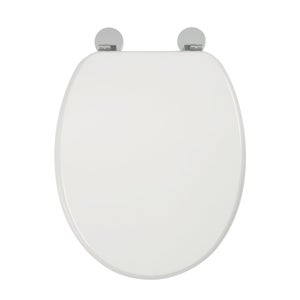 Croydex Kielder Moulded Wood Toilet Seat - White