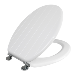 Allana Tongue & Groove White Toilet Seat
