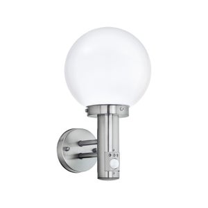 Eglo Nisia Outdoor Wall Light With PIR - Stainless Steel