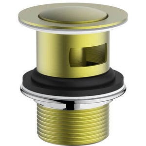 Aero Slotted Click Clack Basin Waste - Brushed Brass