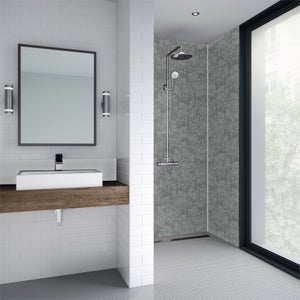 Wetwall 900mm square edge laminate - modern stone
