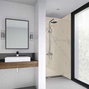 Wetwall Cararra Marble 1200Mm 3 Sided Kit - Laminate