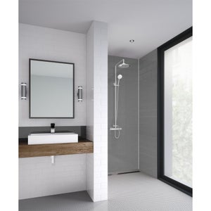 Wetwall Grey 3 Sided Shower Kit - Composite