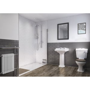 Wetwall White 2 Sided Shower Kit - Composite