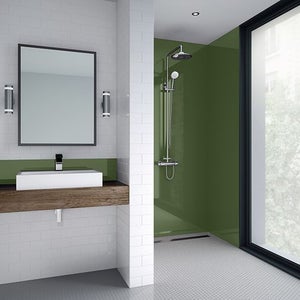 Wetwall Splashback - 750 x 600mm - Olive Grove - Glass