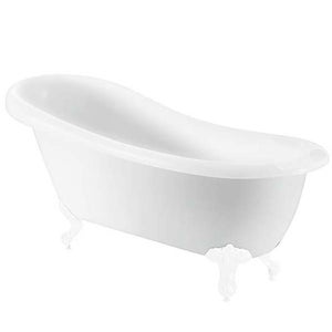 Kingham White Slipper Roll Top Bath with White Feet