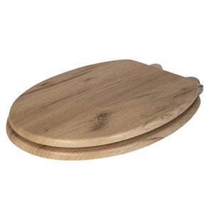 Corella Grey Oak Driftwood Effect Toilet Seat