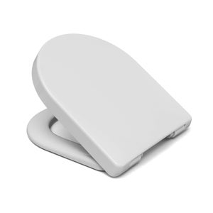 Cedo D-Shape Plastic Toilet Seat - White