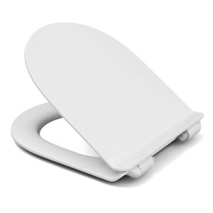 Cedo D-Shape Slim Plastic Toilet Seat - White
