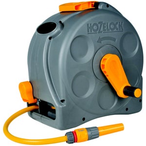 Hozelock 2415 2 in 1 Compact Enclosed Hose Reel - 25m Hose