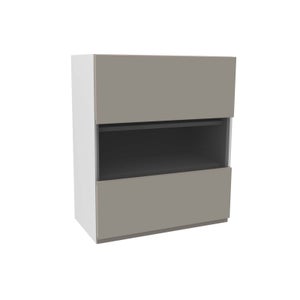 Homebase Glass Wall Cabinet Handleless Units