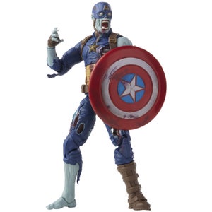 Figurine de Collection Zombie Captain America - Hasbro Marvel Legends Series - What If Action Figure & Build-a-Figure Parts