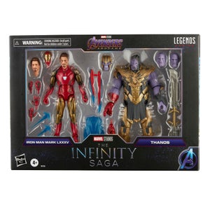 Hasbro Marvel Legends Series 15 cm Iron Man Mark 85 vs. Thanos Actionfigur 2er-Pack