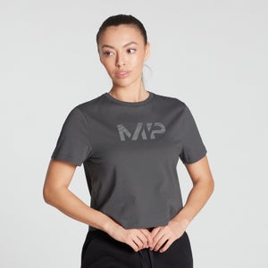 MP Women's Gradient Line Graphic Crop T-shirt- Carbon