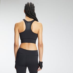 MP sieviešu Repeat MP Training sporta krūšturis ar krustveida lencītēm mugurpusē — Melns