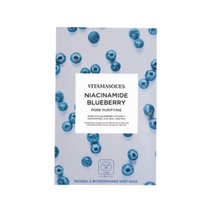 Vitamasques Niacinamide Blueberry Pore Purifying Sheet Mask