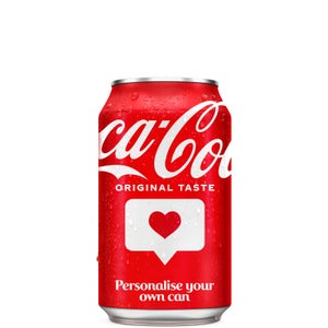 Coca-Cola Original Taste 330ml - Personalised Can - Love Birds