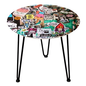 Decorsome Sticker Wall Wooden Side Table
