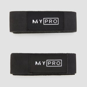 MYPRO semišové popruhy na vzpírání – černé