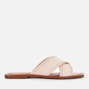 Dune Women's Lindsy Leather Flat Sandals - Blush/Leather
