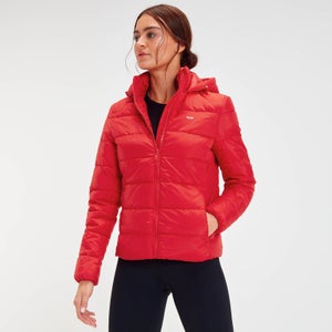 MP Outerwear könnyű kapucnis, csomagolható női pufferdzseki - Vörös 