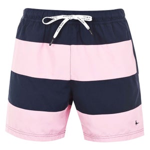Derwint Colour Block Swim Shorts - Pink/Navy