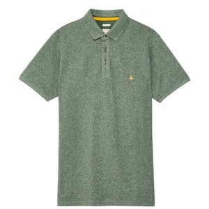 Morley Jaspe Pique Polo Shirt- Dark Green