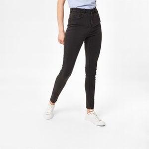 Jagger High Waisted Skinny Jeans - Washed Black