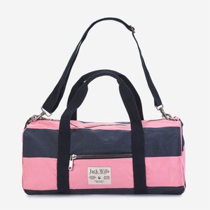 Leyland Gym Bag - Pink Navy Strip