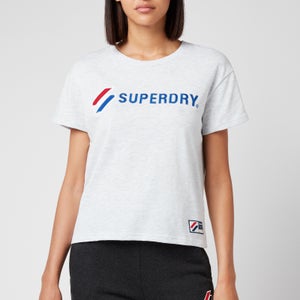 Superdry Women's Sportsyle Graphic Boxy T-Shirt - Ice Marl