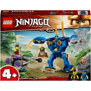 LEGO 71740 NINJAGO Robot Eléctrico de Jay Juguete de construcción con Mini Figuritas y Coche de Ninja para Niños de +4 años