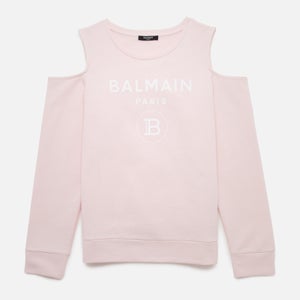 Balmain Girls' Off Shoulder Sweatshirt - Rosa