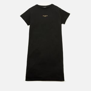 Balmain Girls' Logo Dress - Nero