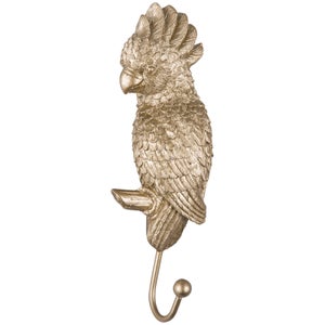 Gold Painted Cocktaoo Coat Hook