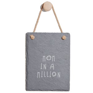 Mom In A Million Engraved Slate Memo Board - Portrait