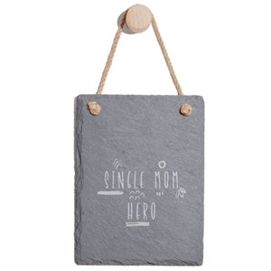 Single Mom Hero Engraved Slate Memo Board - Portrait