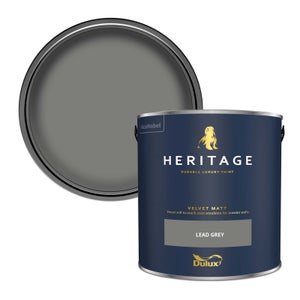 Dulux Heritage Matt Emulsion Paint - Lead Grey - 2.5L