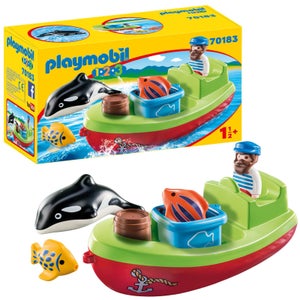 Playmobil 1.2.3 Fisherman with Boat for Children 18 Months+ (70183)