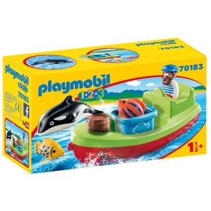 Playmobil 1.2.3 Fisherman with Boat for Children 18 Months+ (70183)