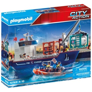 Playmobil Cargo Ship with Boat (70769)